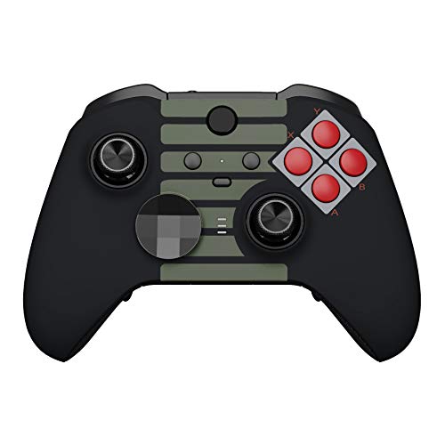 eXtremeRate Front Case für Xbox Elite Series 2-Core Controller, DIY-Ersatz Hülle&Thumbstick Accent Ring Gehäuse Zubehör für Xbox Elite Series 2 Gamepad Modell 1797-Classic NES-Stil von eXtremeRate
