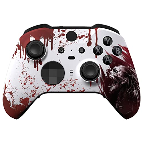 eXtremeRate Front Gehäuse Case für Xbox Elite Series 2/2-Core Controller,DIY-Ersatz Hülle&Thumbstick Accent Ring Shell Zubehör für Xbox Elite Series V2/V3 Gamepad Model 1797-Blut Zombie eXtremeRate Front Gehäuse Case für Xbox Elite Series 2/2-Core Controller,DIY-Ersatz Hülle&Thumbstick Accent Ring Shell Zubehör für Xbox Elite Series V2/V3 Gamepad Model 1797-Blut Zombie von eXtremeRate
