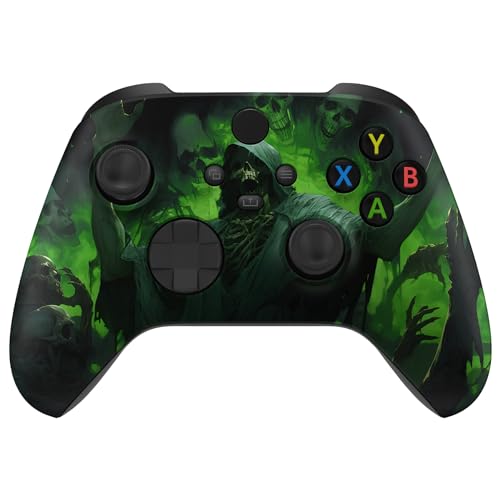 eXtremeRate Front Gehäuse Case für Xbox Series X/S Controller, DIY-Ersatz Frontplatte Hülle Skin Shell Cover Set für Xbox Core Controller Model 1914(Dunkler Karneval)-KEIN Gamepad von eXtremeRate