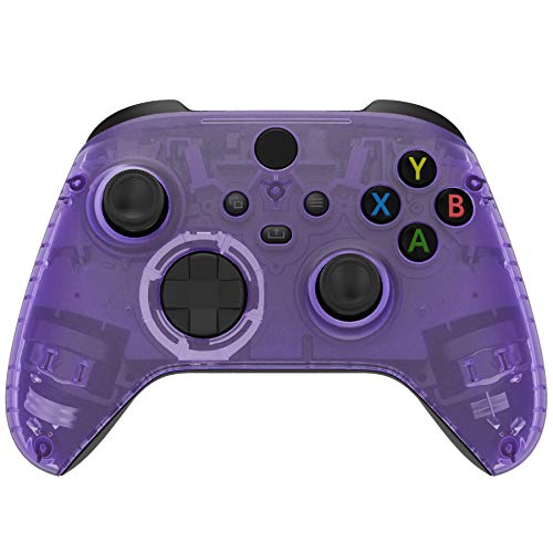eXtremeRate Front Gehäuse für Xbox Series X&S Controller, DIY-Ersatz Vorderseite Hülle Zubehör Set, Custom Case Shell für Xbox Core Controller Model 1914-Transparent Kristall Lila(KEIN Gamepad) eXtremeRate Front Gehäuse für Xbox Series X&S Controller, DIY-Ersatz Vorderseite Hülle Zubehör Set, Custom Case Shell für Xbox Core Controller Model 1914-Transparent Kristall Lila(KEIN Gamepad) von eXtremeRate