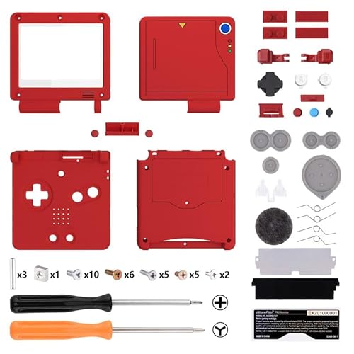 eXtremeRate Full Gehäuse für Gameboy Advance SP,IPS Ready Upgraded Hülle & Taste Case Cover Shell Abdeckung Buttons für gba SP IPS&Standard LCD(Ohne Konsole&Platine)-Klassik Monster Index Stil von eXtremeRate