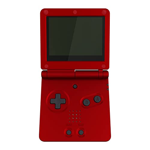 eXtremeRate Full Gehäuse für Nintendo Gameboy Advance SP,IPS Ready Upgraded Hülle & Taste Case Cover Shell Abdeckung Buttons für gba Konsole IPS&Standard LCD(KEIN Konsole&Platine)-Scarlet Rot von eXtremeRate