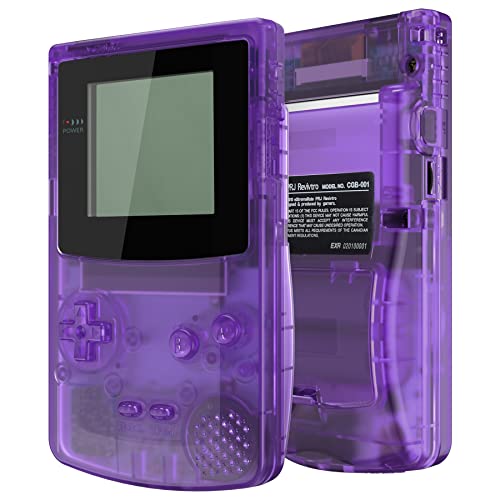 eXtremeRate Full Gehäuse&Tasten für Gameboy Color, DIY-Ersatz IPS Ready Upgraded Case Hülle für gbc OSD IPS&Reguläres IPS&Standard-LCD(Transparent Lila)-KEIN Konsole&IPS-Bildschirm von eXtremeRate