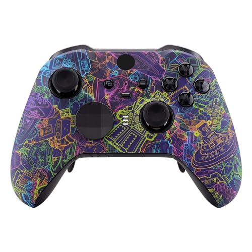 eXtremeRate Front Case für Xbox Elite Series 2-Core Controller, DIY-Ersatz Hülle&Thumbstick Accent Ring Gehäuse Zubehör für Xbox Elite Series 2 Gamepad Modell 1797-Neon Novel eXtremeRate Front Case für Xbox Elite Series 2-Core Controller, DIY-Ersatz Hülle&Thumbstick Accent Ring Gehäuse Zubehör für Xbox Elite Series 2 Gamepad Modell 1797-Neon Novel von eXtremeRate