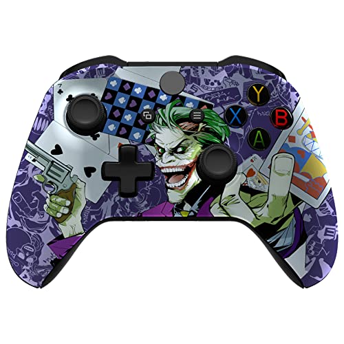 eXtremeRate Gehäuse für Xbox One X/S Controller, DIY-Ersatz Front Hülle Case Zubehör Faceplate für Xbox One S/X Controller Modell 1708-Karten von eXtremeRate