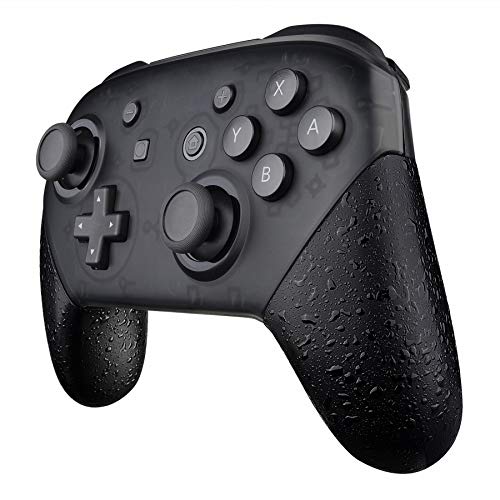 eXtremeRate Griffe Gehäuse für Nintendo Switch Pro, Textur Hülle DIY-Ersatz Griffteil Case Cover Zubehör Set für Nintendo Switch Pro Controller(Texturiertes Schwarz) von eXtremeRate