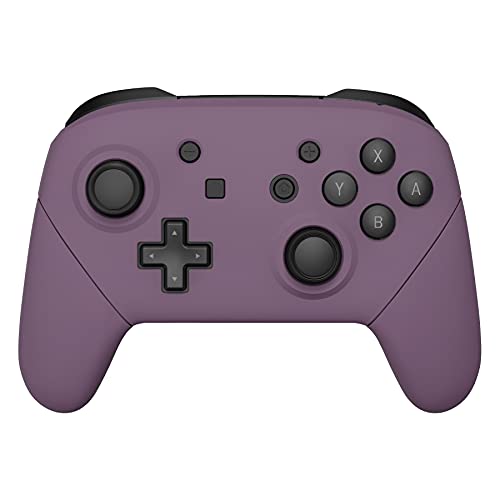 eXtremeRate Griff Hülle Set für Switch Pro Controller, Matt DIY-Ersatz Front Case/Rücken Gehäuse&Handgriff Grips Shell Zubehör für Nintendo Switch Pro Controller-Dunkelgrauviolett von eXtremeRate