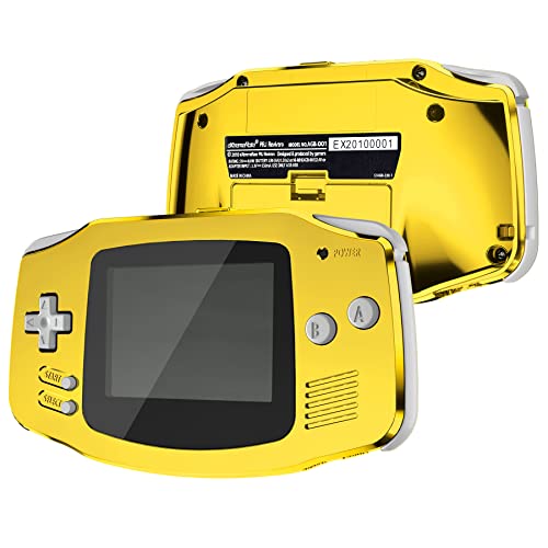 eXtremeRate IPS Ready Upgrade Full Shell & Button für Gameboy Advance Console, DIY-Ersatz Hülle Case&Tool für GBA IPS/Standard-LCD[Konsole&IPS-Screen Nicht enthalten]-Chrome Gold von eXtremeRate