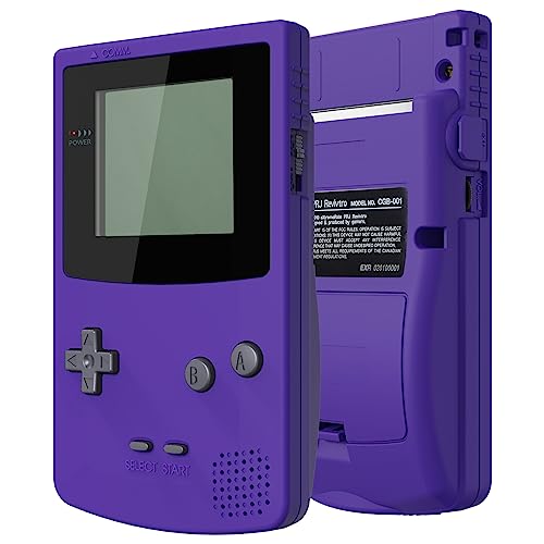 eXtremeRate IPS Ready Upgraded Case&Button für Gameboy Color, DIY-Ersatz Full Hülle Gehäuse Set für Gameboy Color gbc OSD&Reguläres IPS&Standard LCD-Lila(Ohne Konsole & IPS-Screen) von eXtremeRate