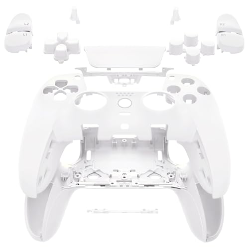 eXtremeRate Komplettes Set mit Tasten, Touchpad-Abdeckung, kompatibel mit PS5 Edge-Controller, weiß, maßgeschneiderte Ersatz-Zierleiste, Front-Rückplatten, kompatibel mit PS5 Edge Controller eXtremeRate Komplettes Set mit Tasten, Touchpad-Abdeckung, kompatibel mit PS5 Edge-Controller, weiß, maßgeschneiderte Ersatz-Zierleiste, Front-Rückplatten, kompatibel mit PS5 Edge Controller von eXtremeRate