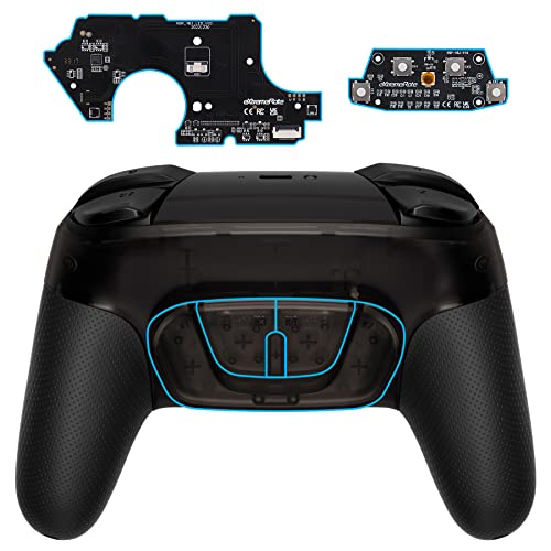 eXtremeRate Konfiguriert RISE4 Remap Kit für Nintendo Switch Pro Controller, Remap Board & Re-Design Rückseites Gehäuse & Back Paddles Buttons Zubehör für Switch Pro Controller-Transparent Schwarz eXtremeRate Konfiguriert RISE4 Remap Kit für Nintendo Switch Pro Controller, Remap Board & Re-Design Rückseites Gehäuse & Back Paddles Buttons Zubehör für Switch Pro Controller-Transparent Schwarz von eXtremeRate