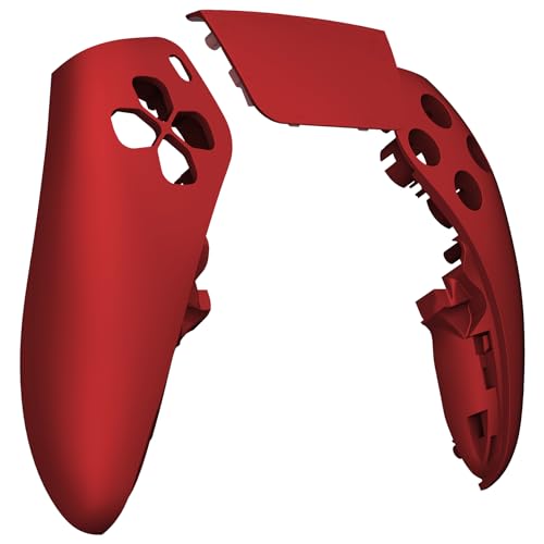 eXtremeRate Linke rechte Frontschale mit Touchpad, kompatibel mit PS5 Edge Controller, Scharlachrot, DIY-Ersatz-Frontplatte, benutzerdefinierte Touch-Pad-Abdeckung, kompatibel mit PS5 Edge Controller von eXtremeRate