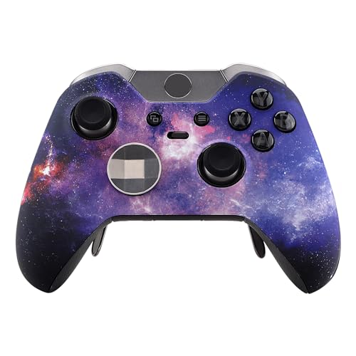 eXtremeRate Obere Hülle für Xbox One Elite Controller, DIY-Ersatz Vorder Gehäuse mit Thumbstick Akzent-Ringe Case Cover Ersatzteil Set für Xbox One Elite 1 Controller Modell 1698-Nebel Galaxis eXtremeRate Obere Hülle für Xbox One Elite Controller, DIY-Ersatz Vorder Gehäuse mit Thumbstick Akzent-Ringe Case Cover Ersatzteil Set für Xbox One Elite 1 Controller Modell 1698-Nebel Galaxis von eXtremeRate