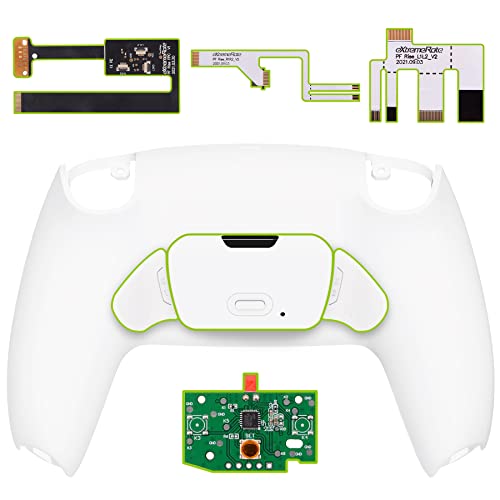 eXtremeRate Programmierbar RISE2.0 Remap Kit für ps5 Controller BDM-010/020 Model, Remap Platine&Backplate Gehäuse&Rücktasten Paddles Umbau Kit für ps5(Schneeweiß)-KEIN Controller von eXtremeRate