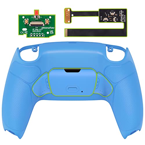 eXtremeRate Programmierbar RISE2.0 Remap Kit für ps5 Controller BDM-010/020 Model, Remap Platine&Backplate Gehäuse&Rücktasten Paddles Umbau Kit für ps5(Starlight Blue Gummiert Griff)-KEIN Controller von eXtremeRate