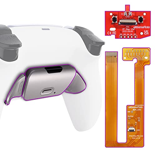 eXtremeRate Programmierbares Rise (RMB) Remap Kit für ps5 Controller BDM-030/040, Real Metal Buttons Remap Board&Schneeweiß Rückgehäuse&Metall Back Paddles Set für ps5 von eXtremeRate