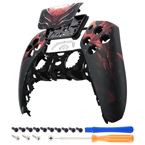 eXtremeRate Spider Armor Frontschale mit Touchpad, kompatibel mit PS5-Controller BDM-010 020 030 040 050, DIY-Ersatzschale, benutzerdefinierte Touch-Pad-Abdeckung, kompatibel mit PS5-Controller von eXtremeRate