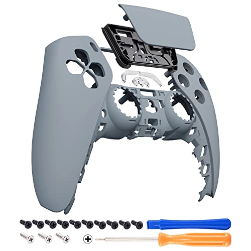 eXtremeRate Touchpad Vorderseite Abdeckung Kompatibel mit ps5 Controller, Hülle Case Front Gehäüse Ersatz Schale mit Touch Pad Abdeckung für ps5 Controller (New Hope Grau) von eXtremeRate
