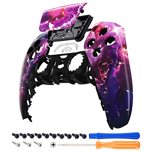 eXtremeRate Touchpad Vorderseite Abdeckung Kompatibel mit ps5 Controller, Hülle Case Front Gehäüse Ersatz Schale mit Touch Pad Abdeckung für ps5 Controller(Surreale Lava) von eXtremeRate