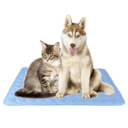 Dog Cooling Mat, Cat Cooling Mat, Cooling Cushion for Cats and Dogs CoolCore, Non-Toxic, Blue, l Dog Cooling Mat, Cat Cooling Mat, Cooling Cushion for Cats and Dogs CoolCore, Non-Toxic, Blue, l von eaacaa