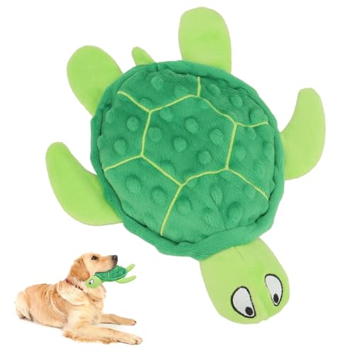 eaacaa Squeaky Dog Toy, Sea Turtle Plush Dog Toy, Interactive for Puppies for Teething Chew Toy for Small Dogs (Green) von eaacaa