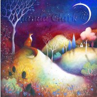 Ein A3 Print Mit Dem Titel ""starry Meadows"" Von Amanda Clark - Märchen Kunst Druck, Landschaft Kunst, Fuchs Kunstdruck, Wiese Wand Verträumter von earthangelsarts