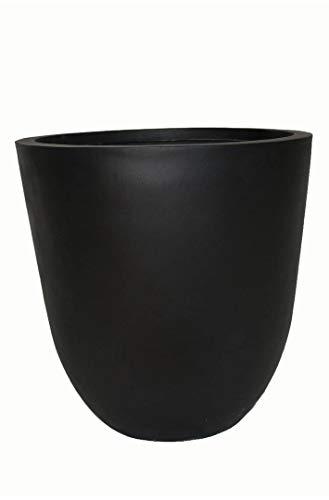 Pflanzkübel Nero der BLUMENINSEL MAINAU Ø50x H50cm aus Fiberglas in schwarz-anthrazit, Blumenkübel, Pflanztopf von eastwest pflanzkübel