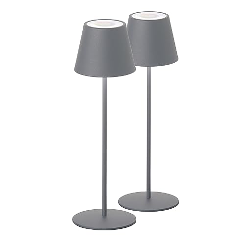 easy! BY FHL! | 2-er Set | Kabellose Dimmbare LED Tischlampe Mit Akku | Außenlampe Wasserdicht, Esstisch Schlafzimmer Arbeitszimmer | Helligkeit stufenlos dimmbar | Farbeinstellung stufenlos dimmbar von easy! BY FHL
