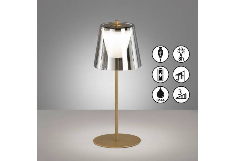 easy! BY FHL Außen-Tischleuchte Marbella, Dimmfunktion, USB-Ladefunktion, LED fest integriert, Warmweiß, lange Leuchtdauer von easy! BY FHL
