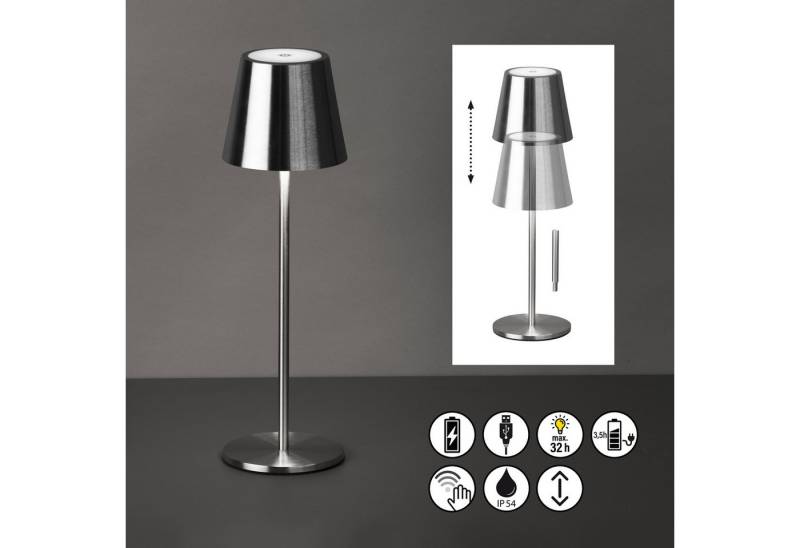 easy! BY FHL Außen-Tischleuchte Viletto, Dimmfunktion, USB-Ladefunktion, LED fest integriert, Warmweiß, lange Leuchtdauer von easy! BY FHL