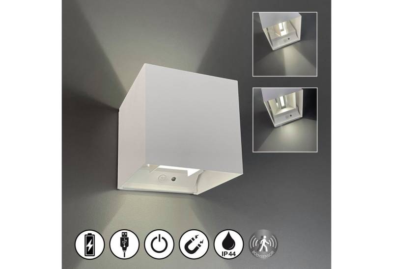 easy! BY FHL Außen-Wandleuchte Magnetic, USB-Ladefunktion, LED fest integriert, Warmweiß von easy! BY FHL
