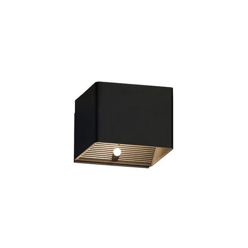 easy! BY FHL! | Kabellose Magnetische LED Wandlampe Mit Akku | Schwarz | Bewegungsmelder | Dämmerungssensor | Außenlampe Wasserdicht, Eingang (Rechteckig) von easy! BY FHL