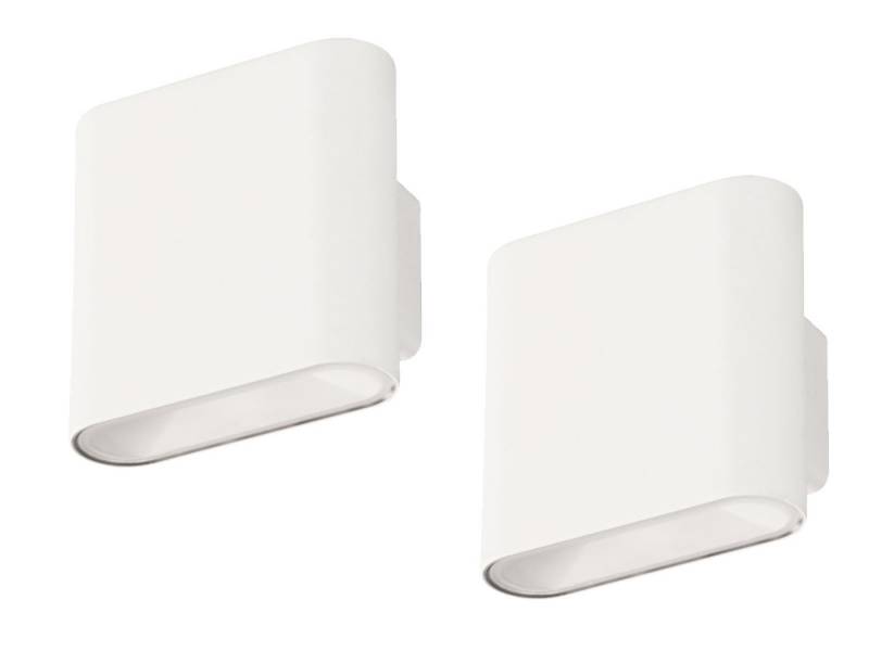 easy! BY FHL LED Außen-Wandleuchte, Bewegungsmelder, LED fest integriert, Warmweiß, 2er SET Outdoor Akkulampen, Fassadenbeleuchtung ohne Strom, 10cm breit von easy! BY FHL