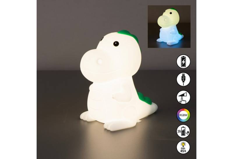 easy! BY FHL LED Tischleuchte Poldi, Dimmfunktion, Farbwechsel, USB-Ladefunktion, LED fest integriert, Warmweiß, lange Leuchtdauer von easy! BY FHL