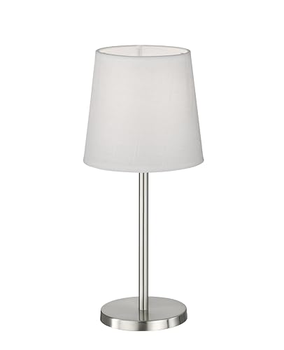 easy! BY FHL Moderne, Zeitlose Nachttischlampe, Schreibtischlampe, Bettlampe In Weiß | 1x E14 Max. 25 Watt, Leuchtmittel Exklusive von easy! BY FHL