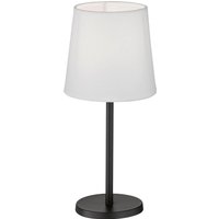 easy! by FHL Tischleuchte 850106 Eve weiß schwarz Textil Metall H/D: ca. 30x14 cm E14 1 Brennstellen von easy! by FHL