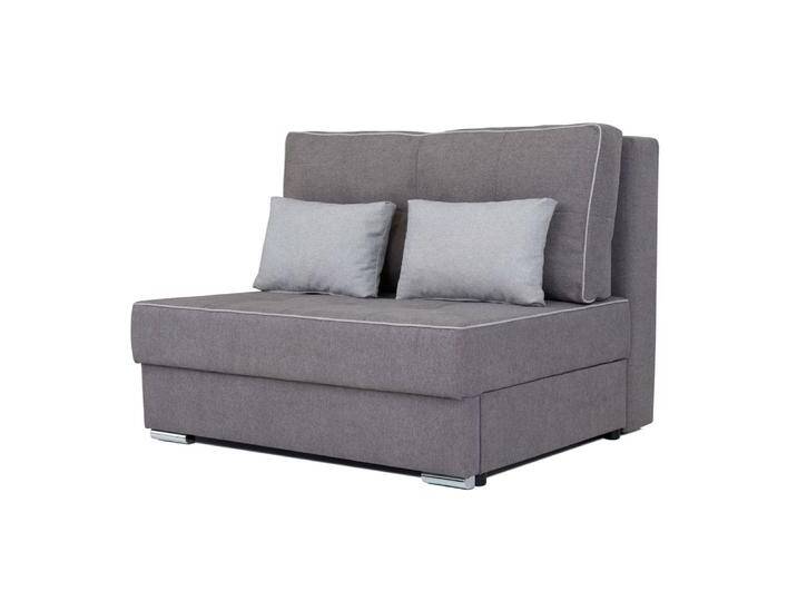 2er Sofa ausziehbar Luanda 77 in Grau, 96 x 130 x 116 cm, mit Bonellfederung, Stauraum und Bettfunktion, 2-Sitzer-Sofa, Doppelsofa von easyMÖBEL