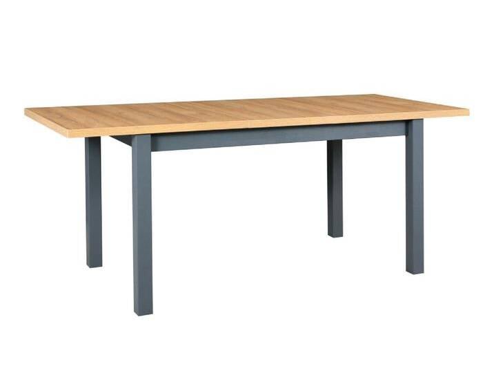 Ausziehbarer Esstisch SMEITA in Grafit/Eiche, Abmessung 80 x 140/180 (B x T), Tischplattenhöhe 32 mm, laminiert, für bis zu 10 Personen platz von easyMÖBEL