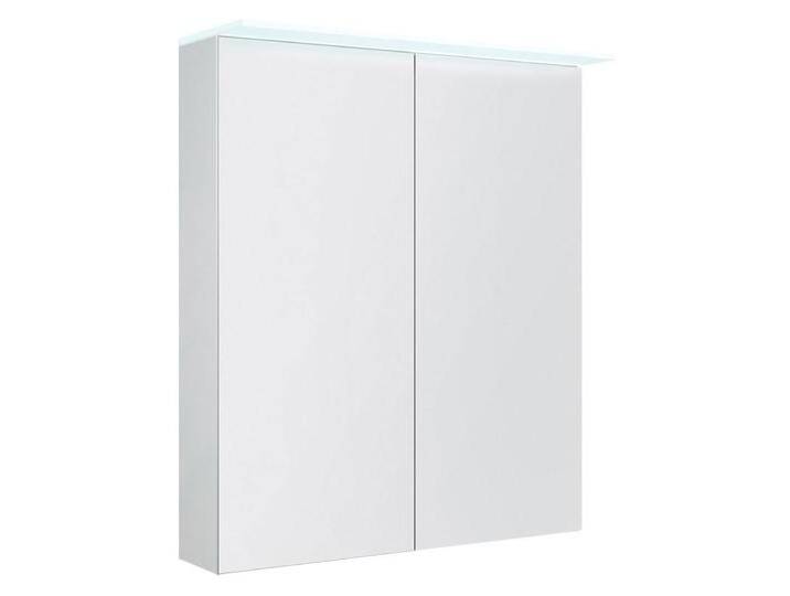 Badezimmer - Spiegelschrank Siliguri 01, Farbe: Weiß glänzend – 70 x 60 x 13 cm (H x B x T) von easyMÖBEL