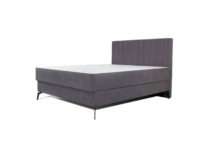 Boxspringbett Damboa 41, Farbe: Grau - Liegefläche: 160 x 200 cm (B x L) von easyMÖBEL