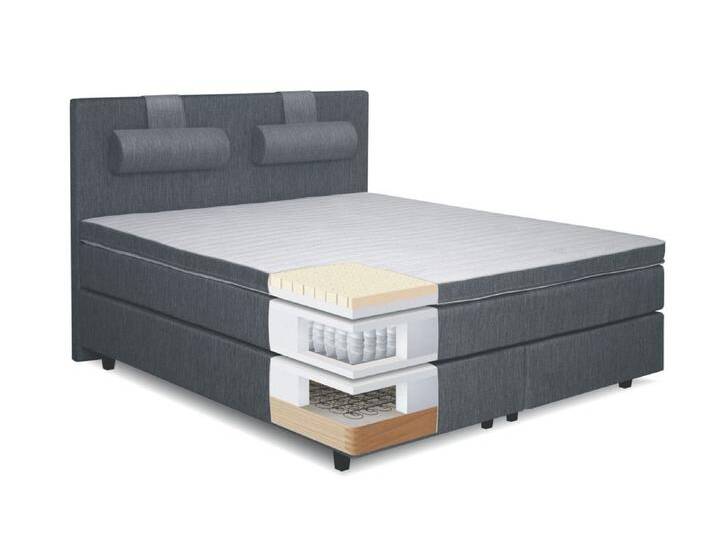 Boxspringbett FLINT, Box: Bonellfederkern, Matratze: Taschenfederkern, Top Matress: Latex - Abmessung: 180 x 200 cm Boxspringbett FLINT, Box: Bonellfederkern, Matratze: Taschenfederkern, Top Matress: Latex - Abmessung: 180 x 200 cm von easyMÖBEL