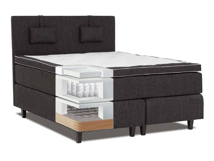 Boxspringbett TAKA, Box: Bonellfederkern, Matratze: Taschenfederkern, Top Matress: Latex - Abmessung: 140 x 200 cm Boxspringbett TAKA, Box: Bonellfederkern, Matratze: Taschenfederkern, Top Matress: Latex - Abmessung: 140 x 200 cm von easyMÖBEL