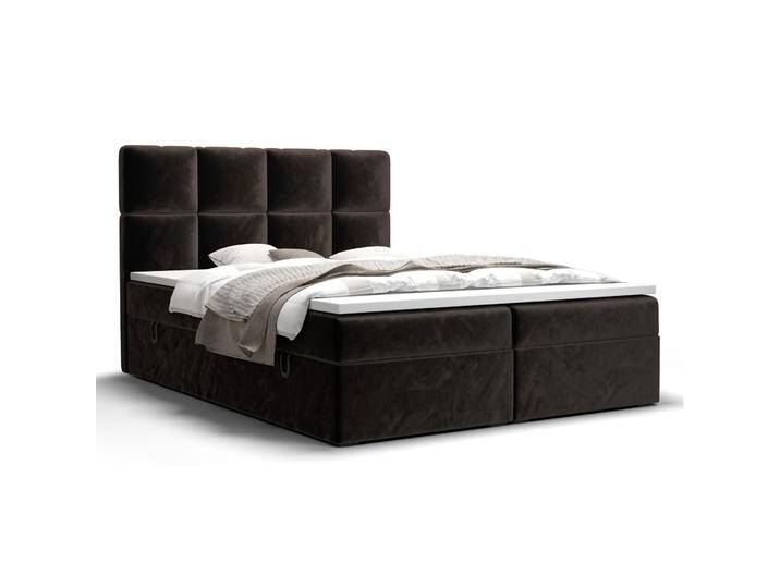 Boxspringbett im modernen Design Pirin 52, Farbe: Schwarz - Liegefläche: 160 x 200 cm (B x L) von easyMÖBEL
