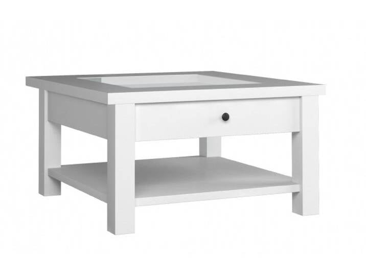 Couchtisch Badus 03, Farbe: Weiß - 54 x 93 x 93 cm (H x B x T) von easyMÖBEL