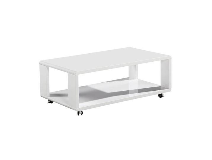 Couchtisch Dakoro 109, Farbe: Weiß Hochglanz - Abmessungen: 40 x 105 x 60 cm (H x B x T) von easyMÖBEL