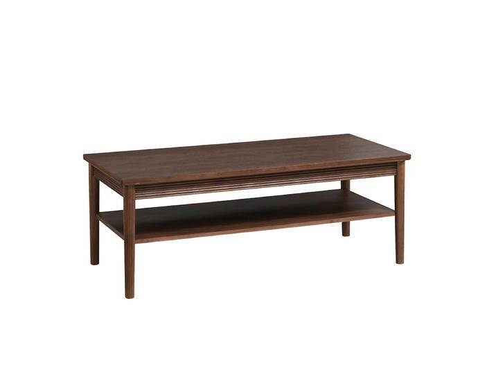 Couchtisch Inginele 08 passend für Wohnzimmer, Farbe: Walnuss lackiert, 1 Ablegefach für Zeitschriften und Elektrozubehör, 45 x 120 x 60 cm, Teilm Couchtisch Inginele 08 passend für Wohnzimmer, Farbe: Walnuss lackiert, 1 Ablegefach für Zeitschriften und Elektrozubehör, 45 x 120 x 60 cm, Teilm von easyMÖBEL