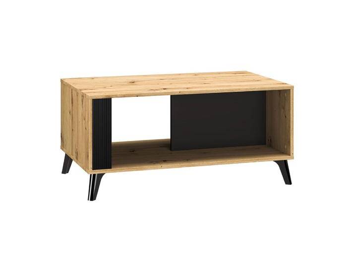 Couchtisch Lassila 07, Farbe: Eiche Artisan / Schwarz - Abmessungen: 47 x 100 x 60 cm (H x B x T) von easyMÖBEL