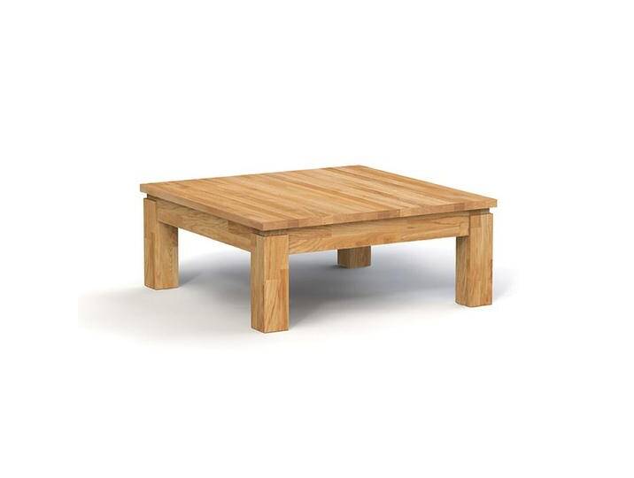 Couchtisch Tasman 19 Wildeiche massiv geölt - Abmessungen: 60 x 60 x 40 cm (B x T x H) von easyMÖBEL