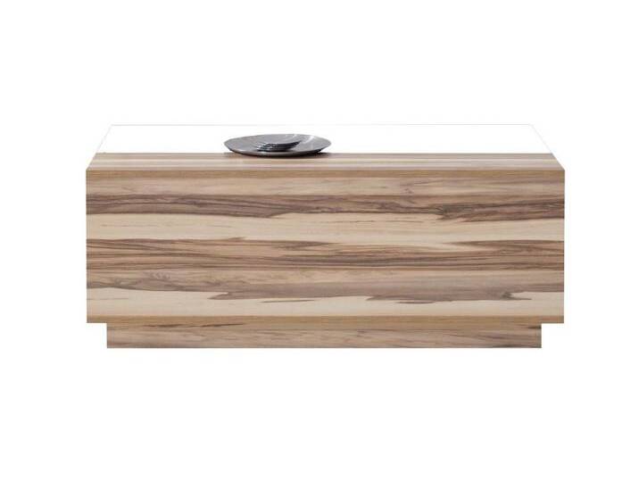 Couchtisch Tinlot 15, Farbe: Weiß / Walnuss - Abmessungen: 43 x 90 x 70 cm (H x B x T) von easyMÖBEL