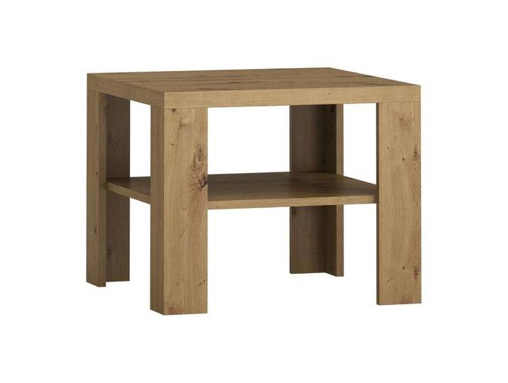 Couchtisch Vanimo 26 Eiche 60 x 60 x 48 cm Platzsparend & funktional Mit Ablagefach Moderner Wohnzimmertisch von easyMÖBEL